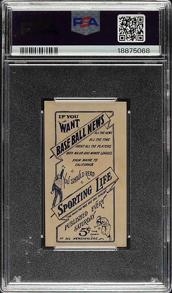1910-1911 M116 Sporting Life Mordecai Brown Pastel Background PSA NM 7 - 1 of 3 - Highest Graded!
