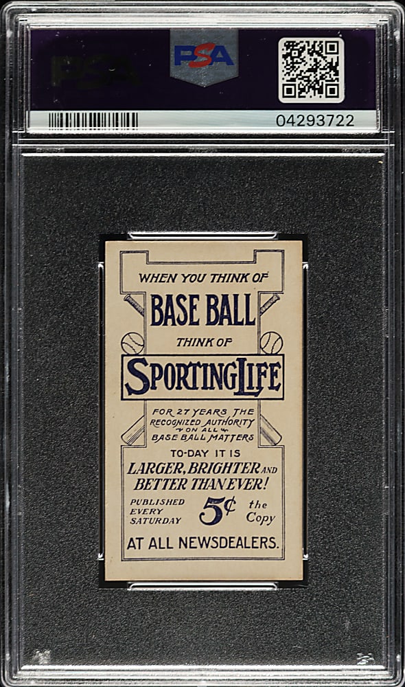 1910-1911 M116 Sporting Life Chief Bender Blue Background PSA NM 7