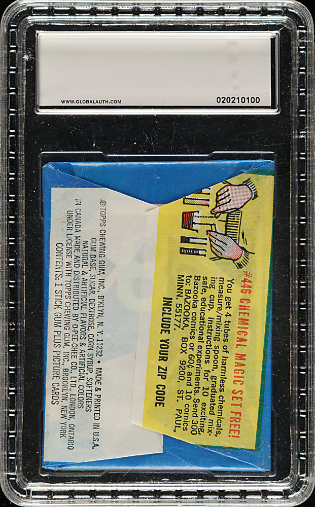 1968 Topps Football Unopened Wax Pack GAI EX-MT+ 6.5