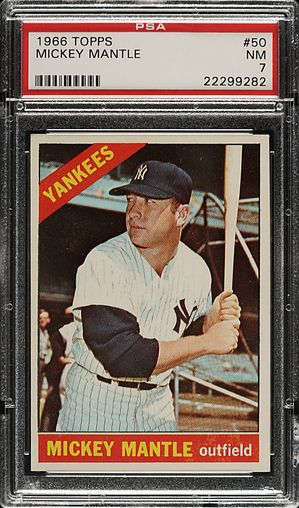 1966 Topps #50 Mickey Mantle PSA NM 7