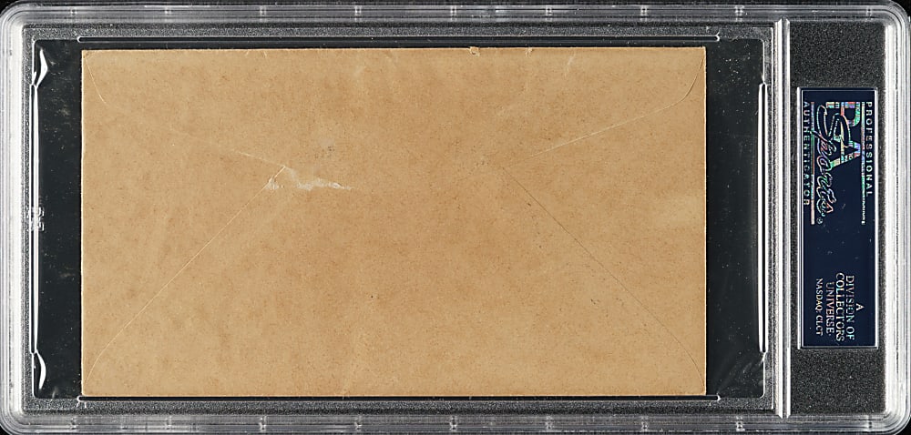 1939 George Sisler Signed First-Day Cover - PSA/DNA