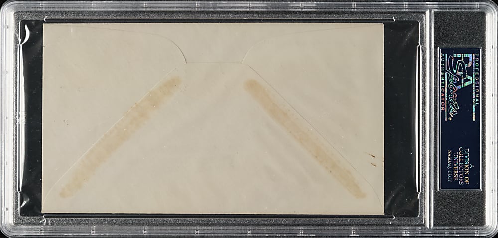 1939 Ty Cobb Signed Baseball Centennial First-Day Cover PSA/DNA MINT 9
