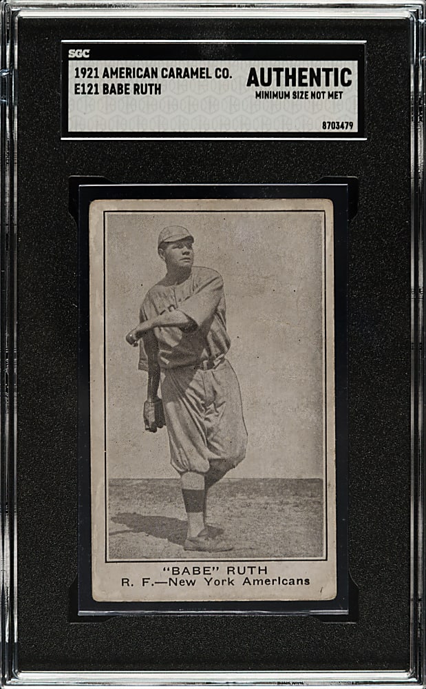 1921 E121 American Caramel (Series of 80) "Babe" Ruth - SGC