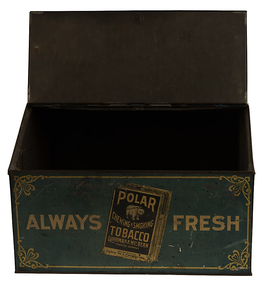 Circa 1910 Polar Bear Tobacco Retail Display Tin