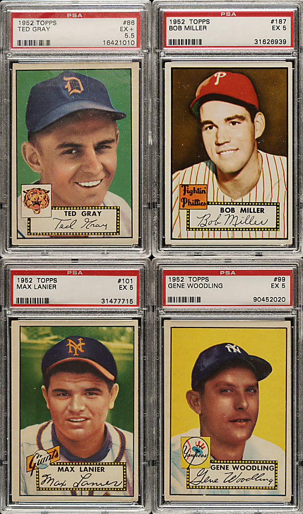 1952 Topps Low-Number PSA-Graded Collection (18)