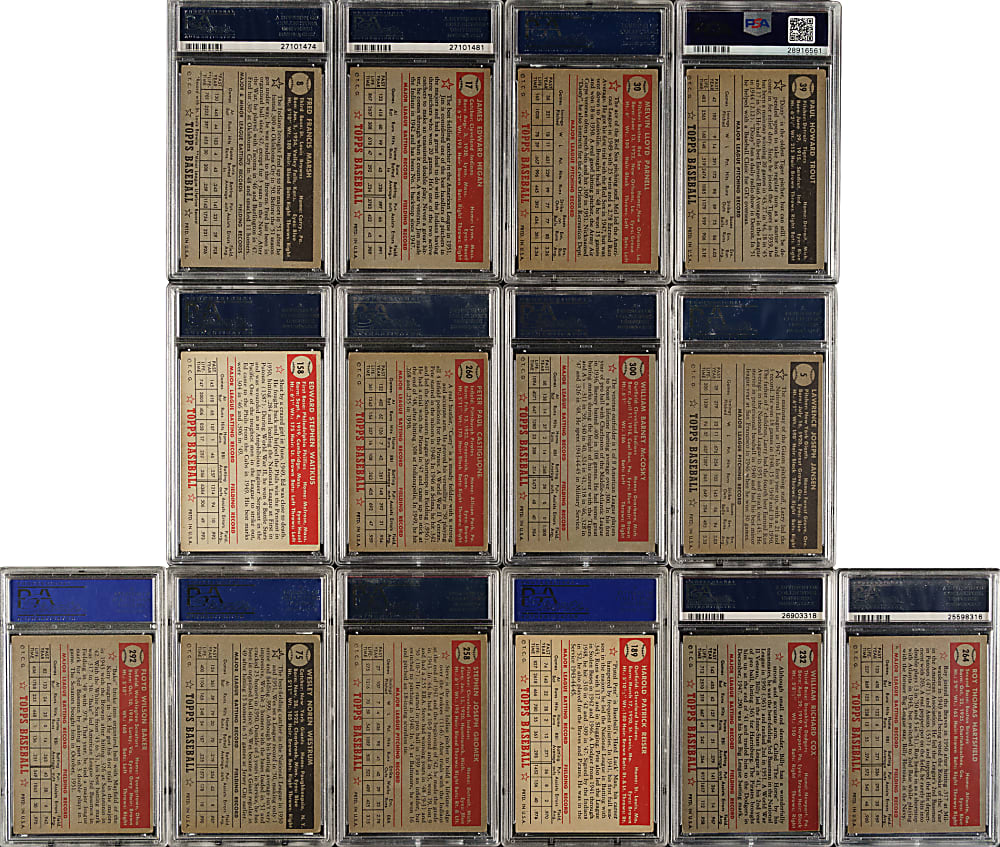 1952 Topps Low-Number PSA-Graded Collection (18)