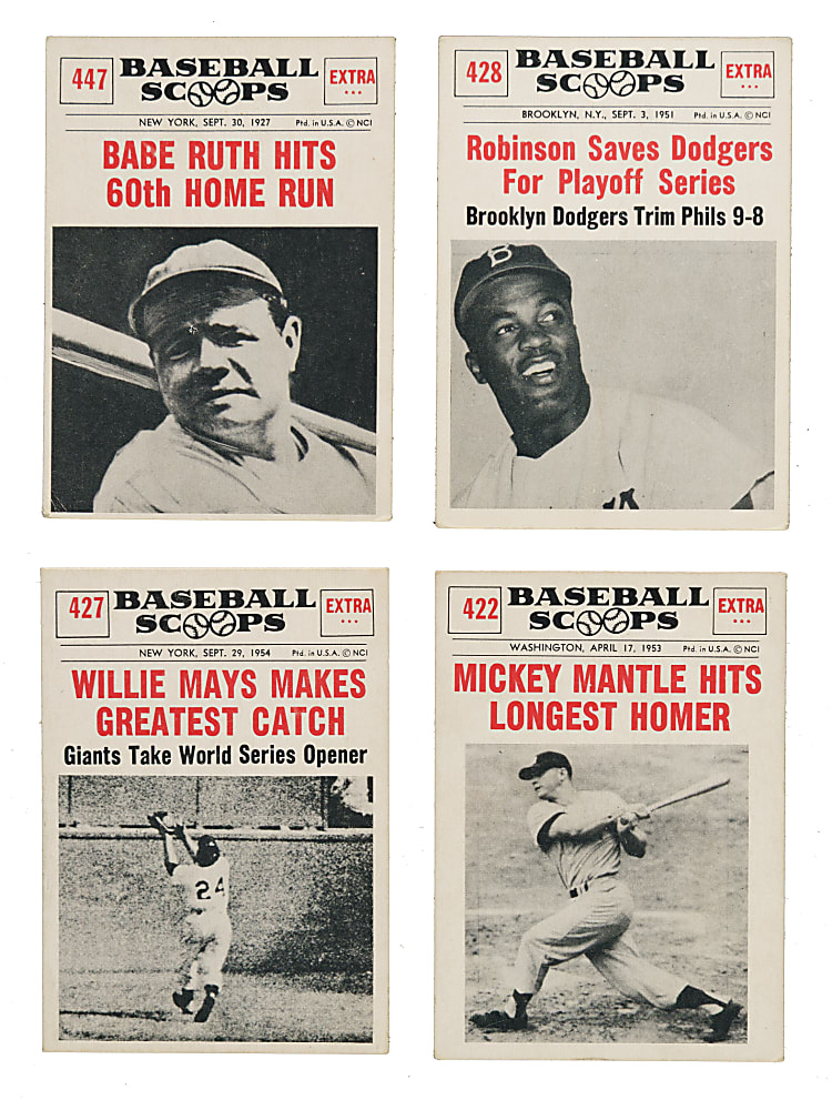 1961 Nu-Card "Baseball Scoops" Complete Set (80)