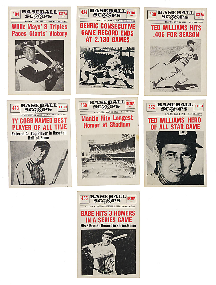 1961 Nu-Card "Baseball Scoops" Complete Set (80)