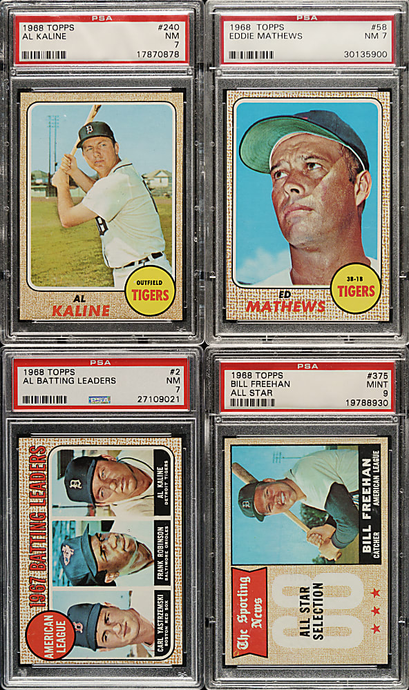 1968 Topps Detroit Tigers PSA-Graded Complete Team Set (28)