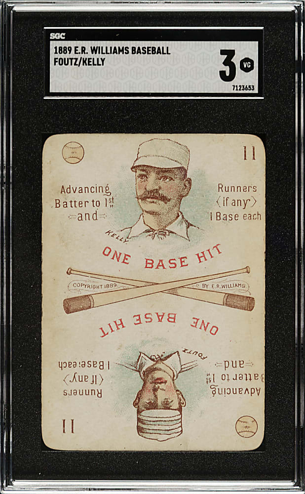 1889-1890 E. R. Williams Mike "King" Kelly and Dave Foutz SGC VG 3