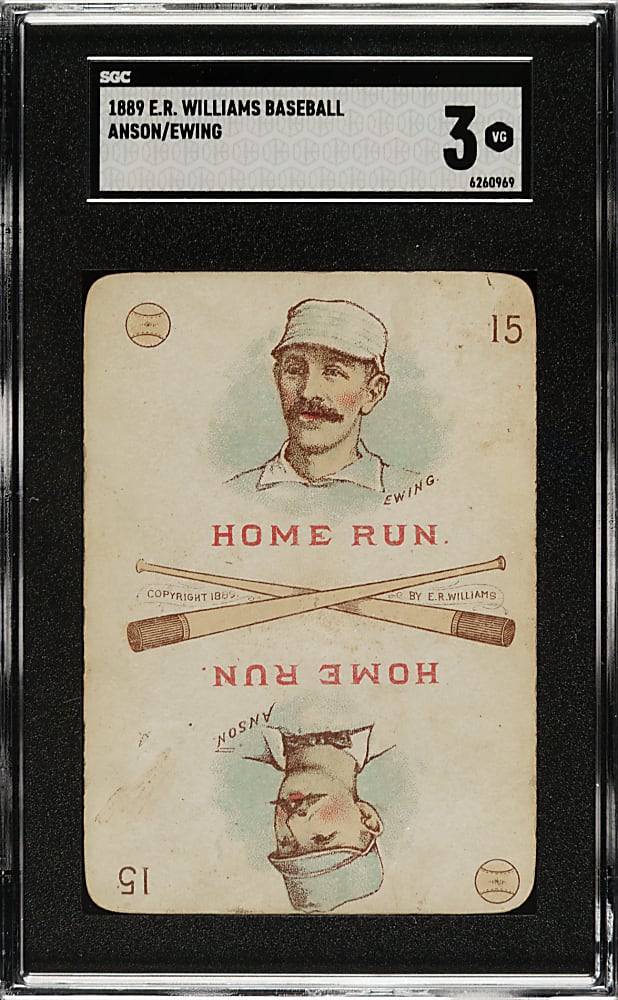 1889-1890 E. R. Williams Cap Anson and Buck Ewing SGC VG 3