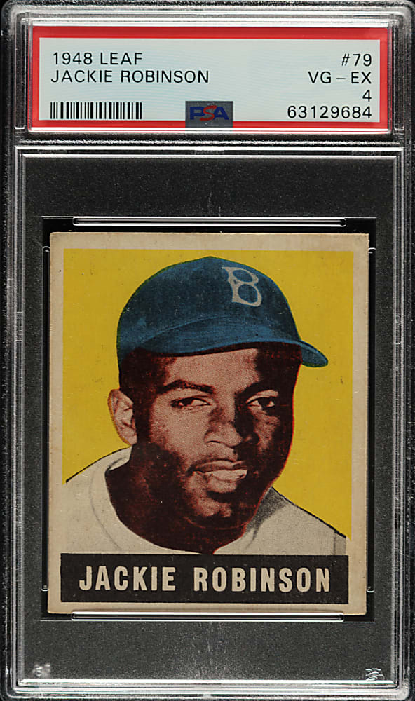1948-1949 Leaf #79 Jackie Robinson Rookie PSA VG-EX 4
