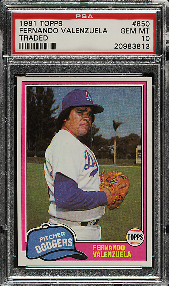 1981 Topps Traded #850 Fernando Valenzuela Rookie PSA GEM MINT 10