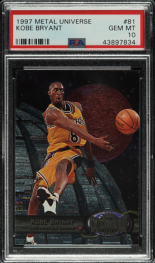 1997-1998 Skybox Metal Universe Basketball #81 Kobe Bryant PSA GEM MINT 10