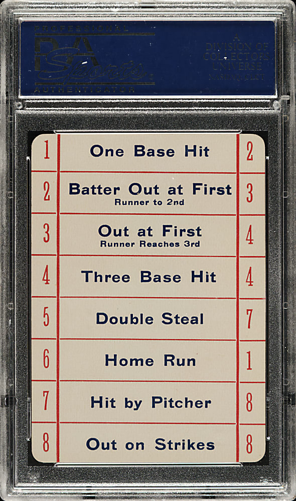 1913 Lajoie Game Card Napolean Lajoie PSA GEM MINT 10