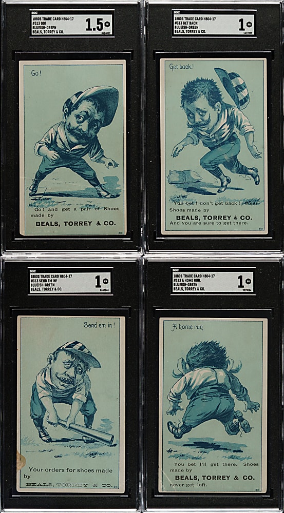 1880s H804-17 “Bluish-Green Series” SGC-Graded Complete Set (9)