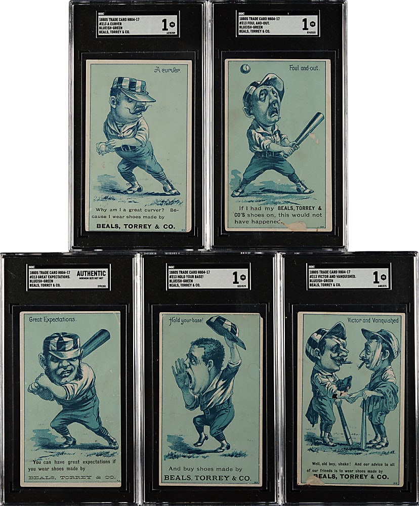 1880s H804-17 “Bluish-Green Series” SGC-Graded Complete Set (9)