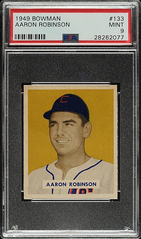 1949 Bowman #133 Aaron Robinson PSA MINT 9