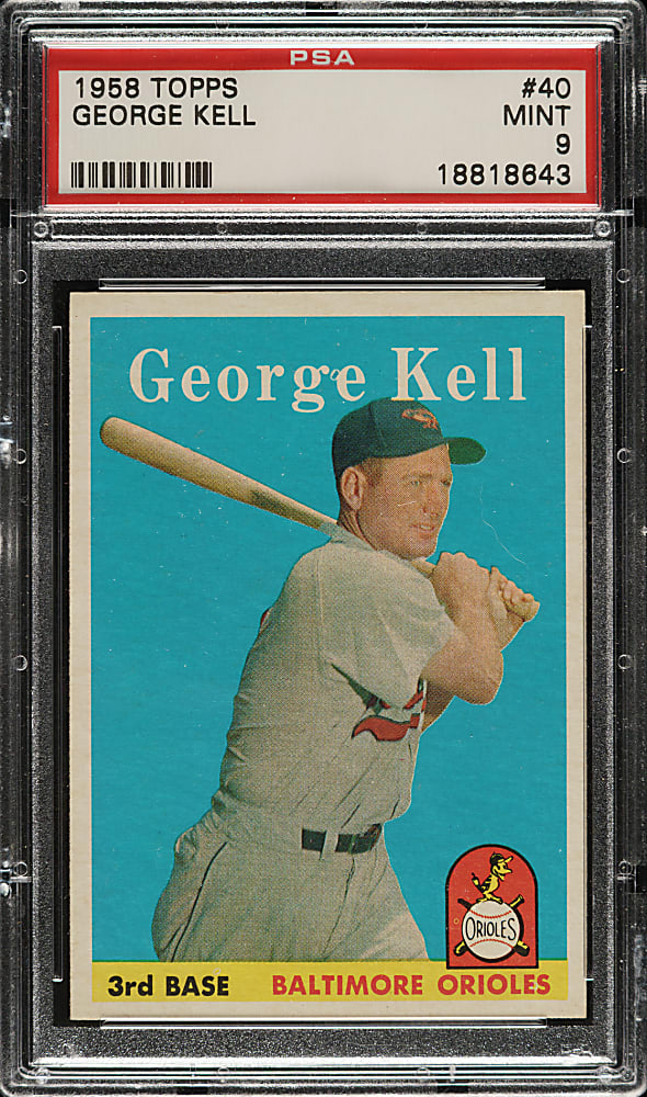 1958 Topps #40 George Kell PSA MINT 9 - Highest Graded!