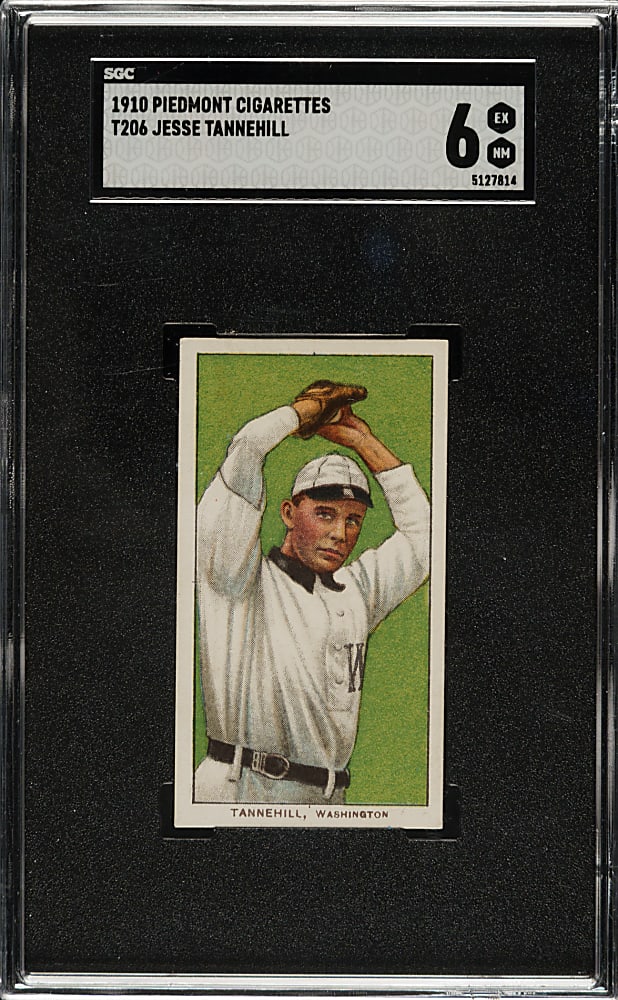 1909-1911 T206 White Border Jesse Tannehill SGC EX/NM 6