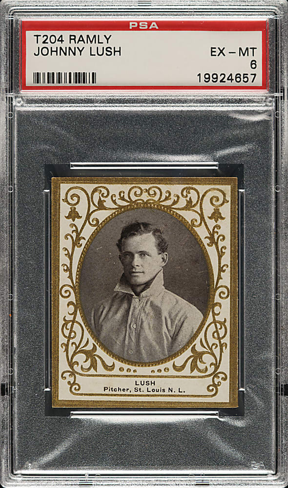 1909 T204 Ramly Tobacco Johnny Lush PSA EX-MT 6