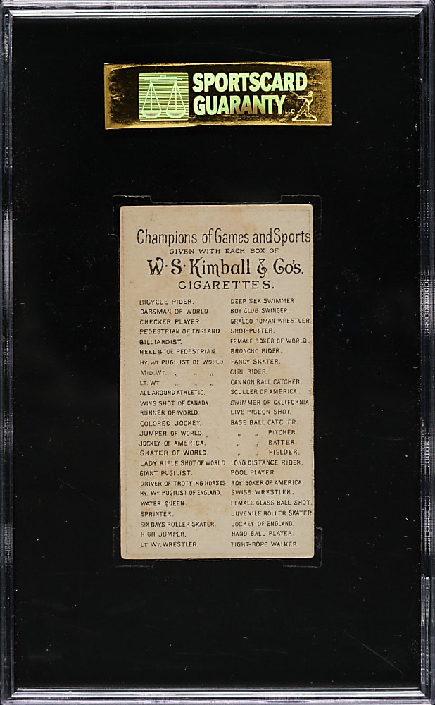 1887 N184 W. S. Kimball Champions E. A. Burch SGC EX 60