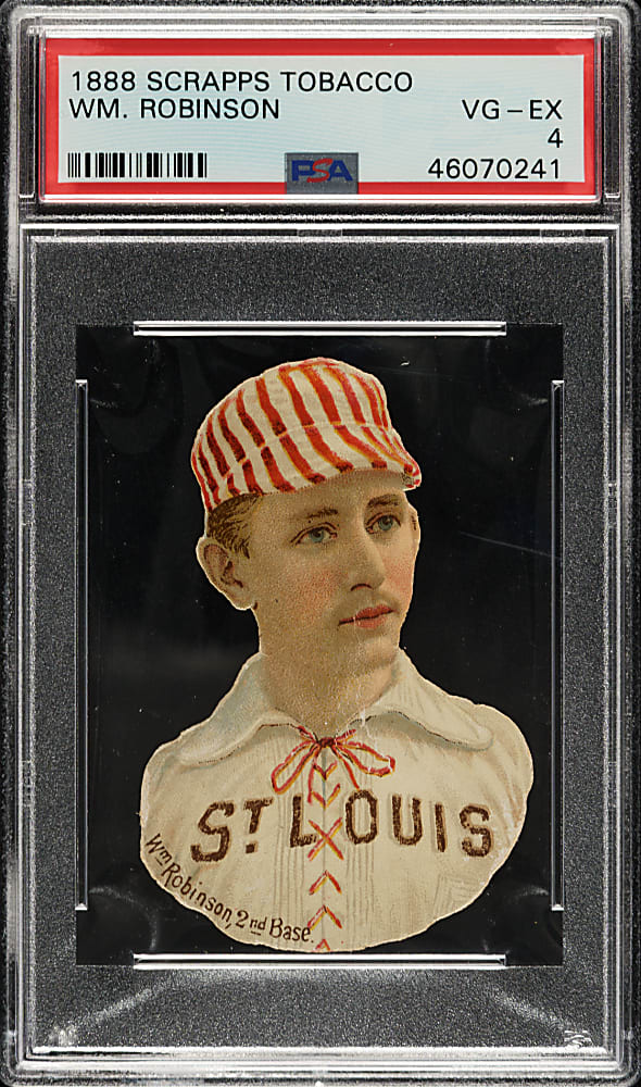 1888 H. D. Smith & Company Baseball Gum Card Die-Cuts WM. Robinson PSA VG-EX 4 - 1 of 1 - Highest Graded!