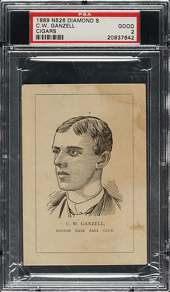 1889 N526 Diamond S Cigar C. W. Ganzel PSA GOOD 2