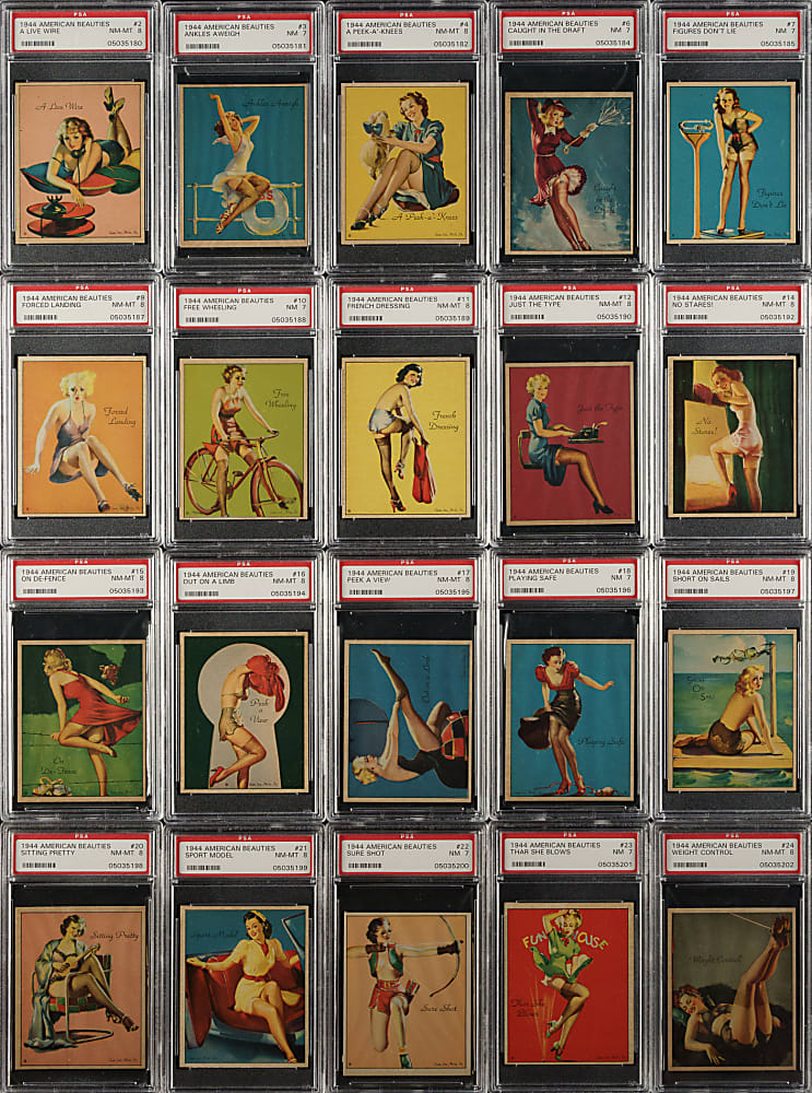 1944 R59 American Beauties Complete Set (24): #11 PSA Set Registry (7.71 GPA)