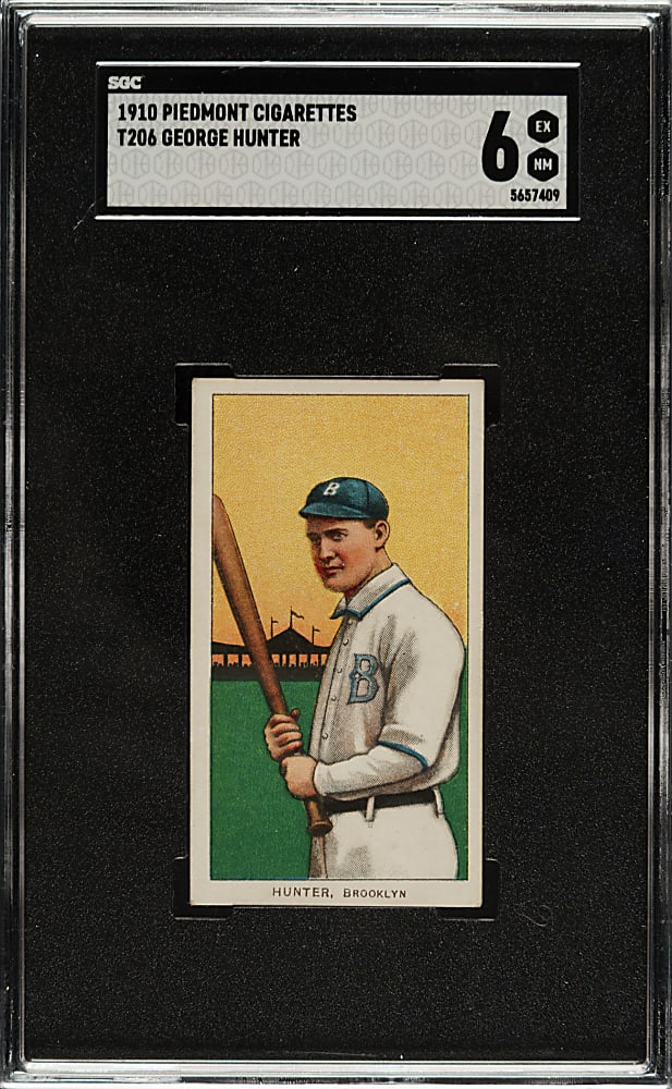 1909-1911 T206 White Border George Hunter SGC EX/NM 6