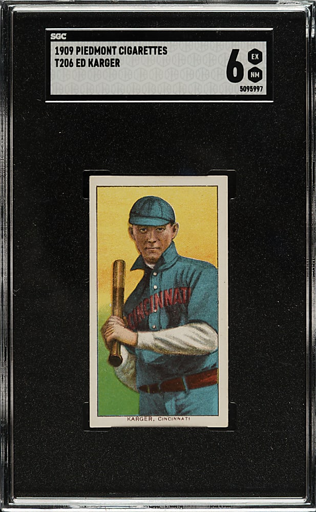 1909-1911 T206 White Border Ed Karger SGC EX/NM 6