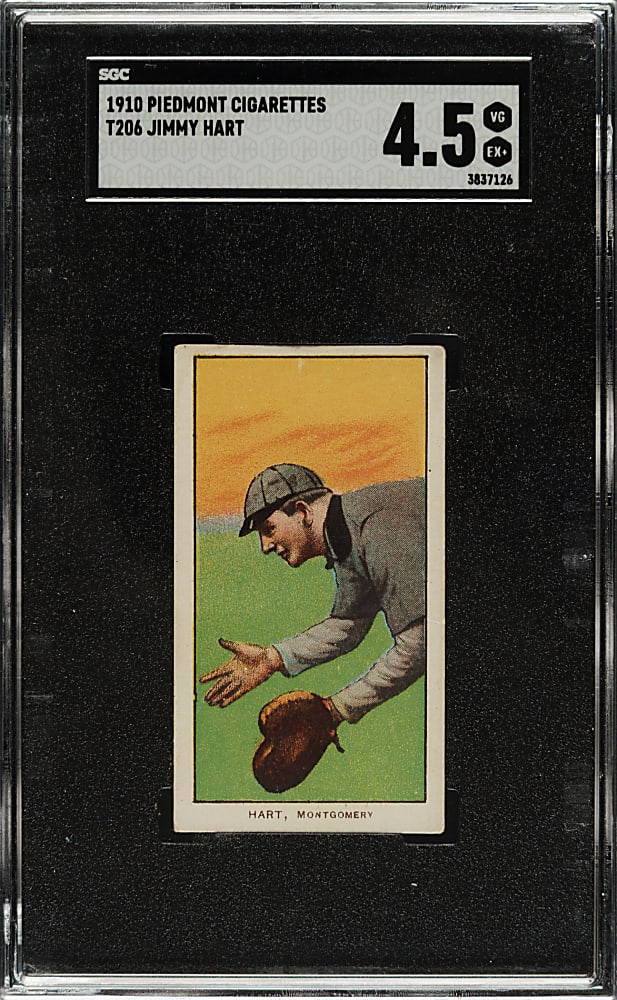 1909-1911 T206 White Border Jimmy Hart Southern Leaguer SGC VG/EX+ 4.5