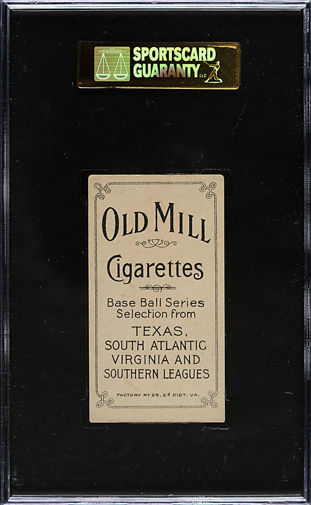 1909-1911 T206 White Border J. F. Kiernan Southern Leaguer SGC EX 60 - Old Mill Back