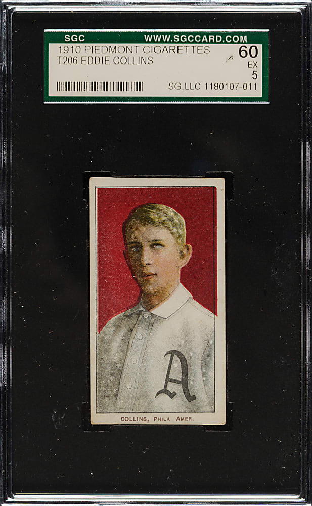 1909-1911 T206 White Border Eddie Collins SGC EX 60