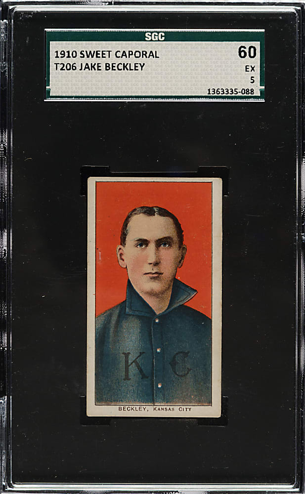 1909-1911 T206 White Border Jake Beckley SGC EX 60