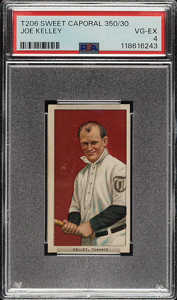 1909-1911 T206 White Border Joe Kelley PSA VG-EX 4