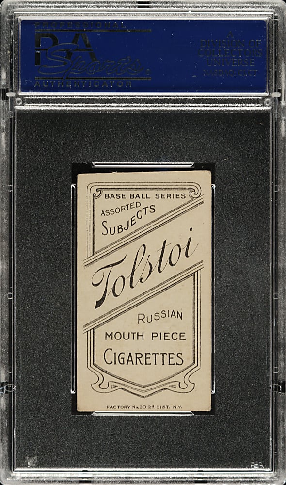 1909-1911 T206 White Border Addie Joss Pitching PSA VG-EX 4 - Tolstoi Back