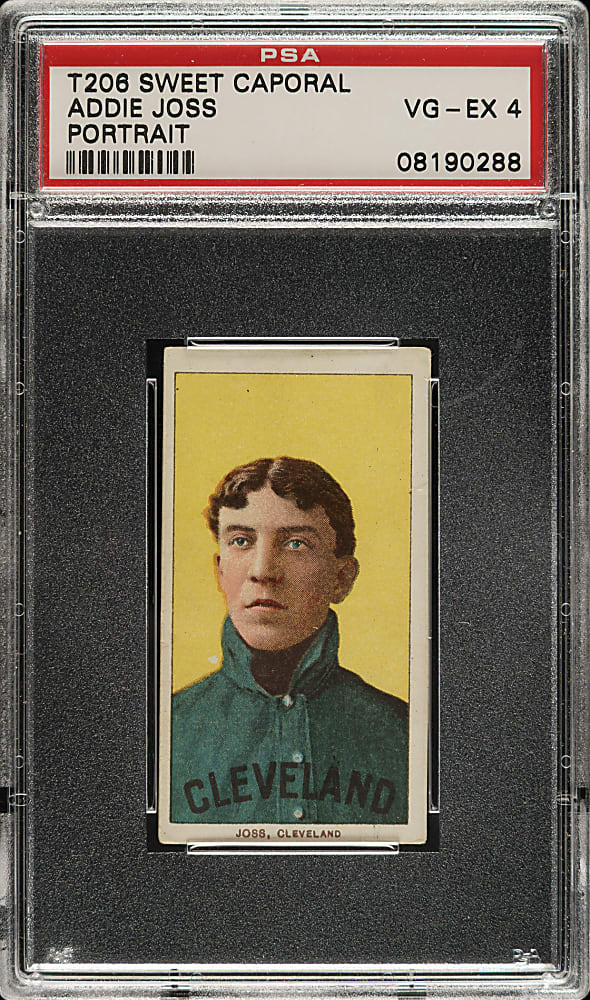 1909-1911 T206 White Border Addie Joss Portrait PSA VG-EX 4