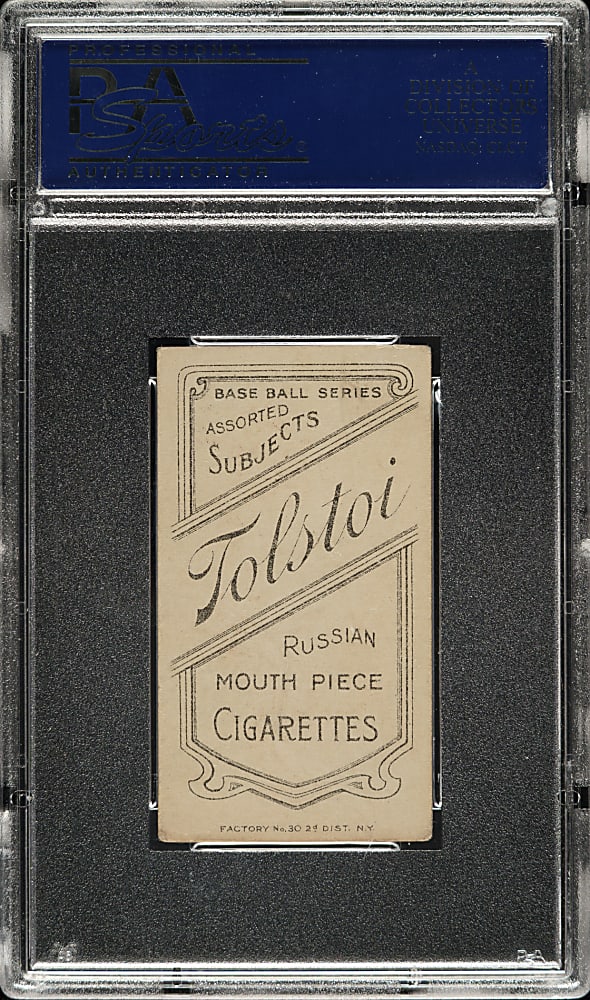 1909-1911 T206 White Border Chief Bender Pitching, No Trees in Background PSA VG-EX 4 - Tolstoi Back