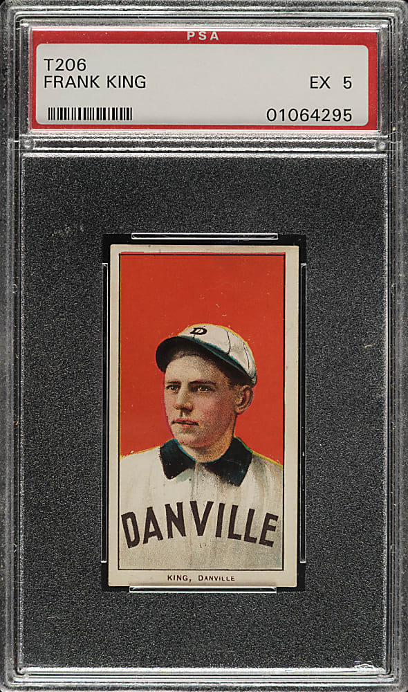 1909-1911 T206 White Border Frank King Southern Leaguer PSA EX 5