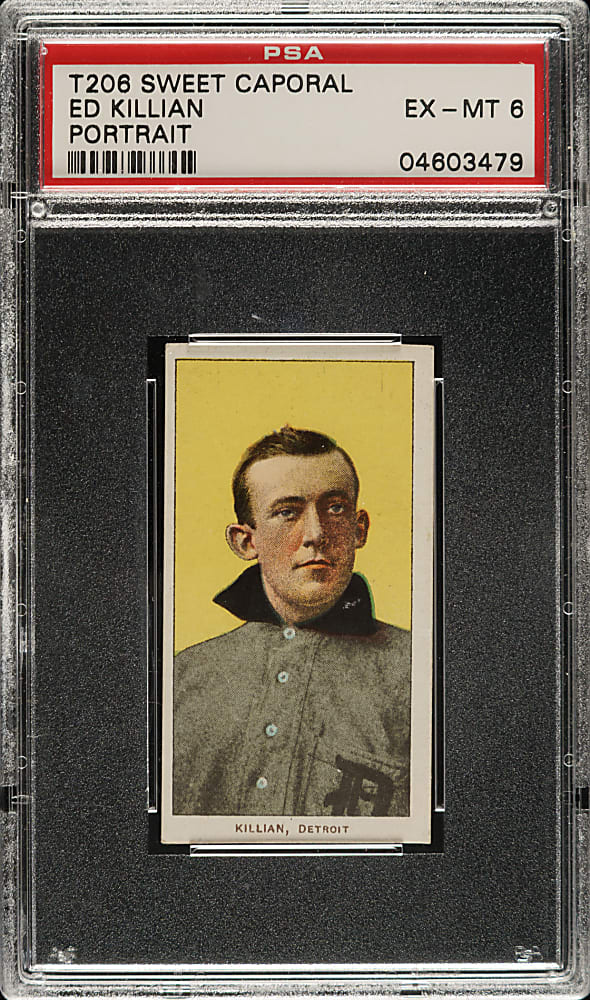 1909-1911 T206 White Border Ed Killian Portrait PSA EX-MT 6