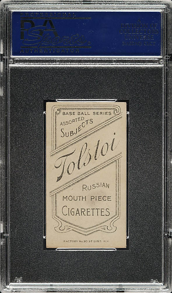 1909-1911 T206 White Border Hugh Duffy PSA EX+ 5.5 - Tolstoi Back