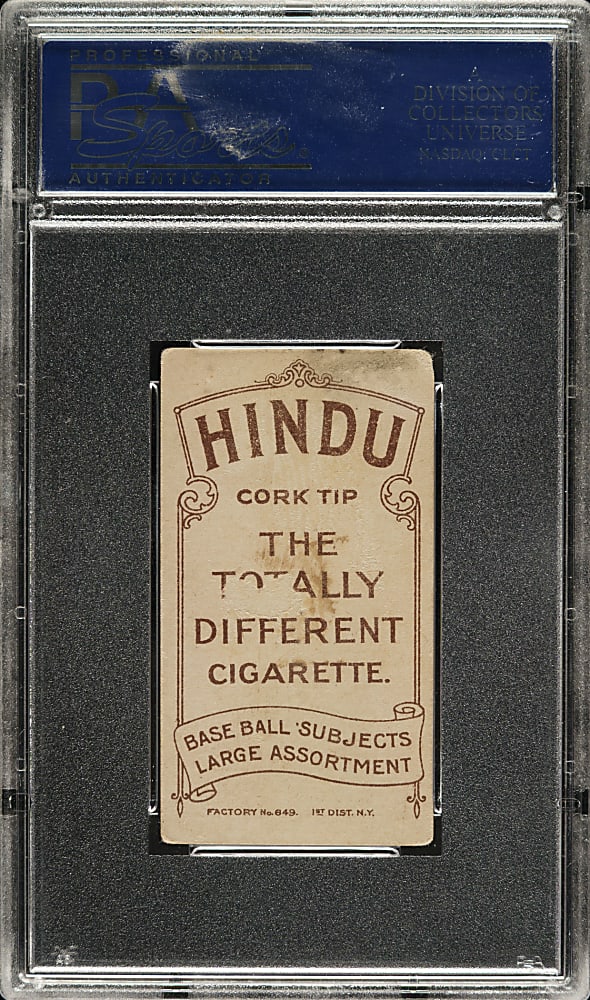 1909-1911 T206 White Border Johnny Evers with Bat, Cubs on Shirt PSA GOOD 2 - Brown Hindu Back