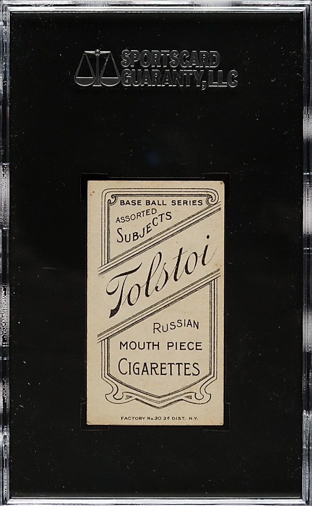 1909-1911 T206 White Border Christy Mathewson Dark Cap SGC VG/EX 50 - Tolstoi Back