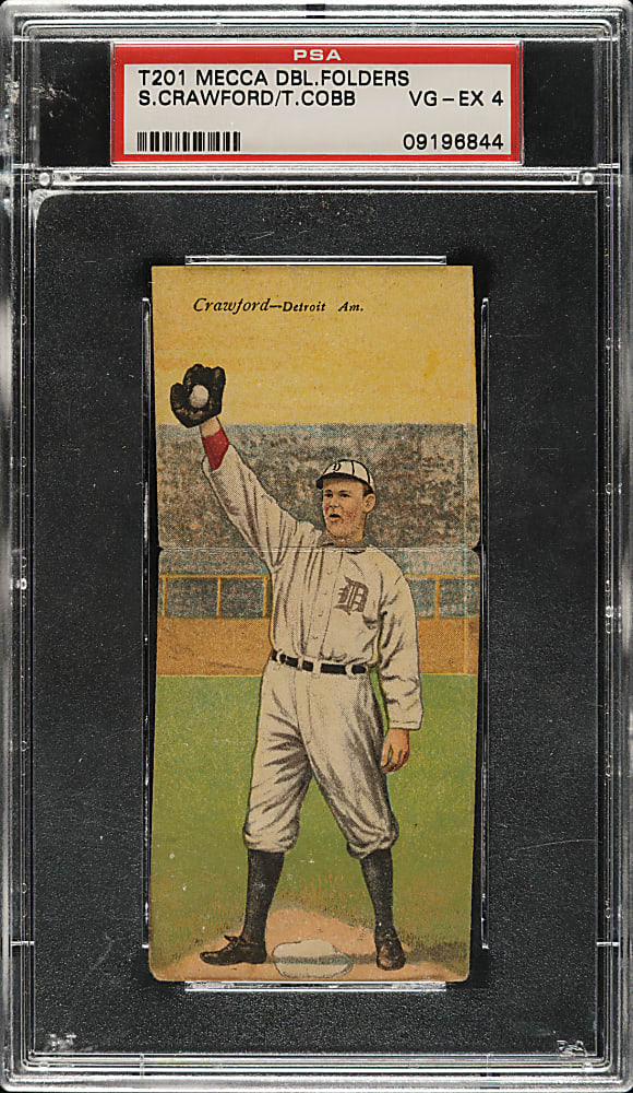 1911 T201 Mecca Double Folders Ty Cobb/Sam Crawford PSA VG-EX 4
