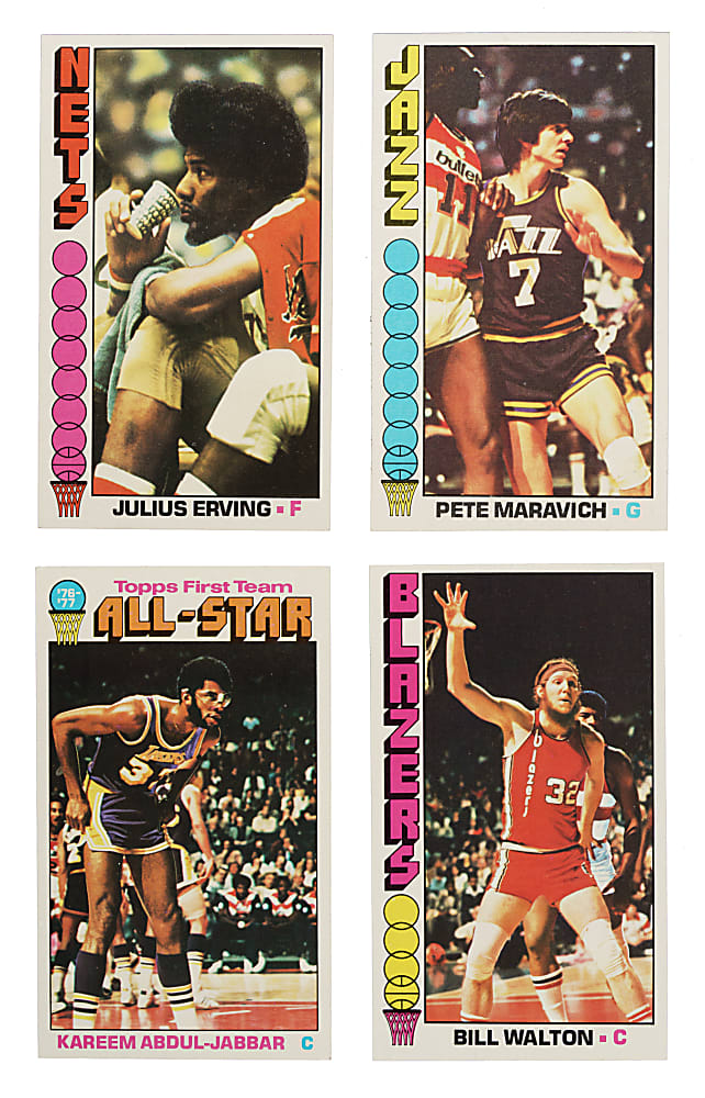 High-Grade 1976-1977 Topps Basketball Complete Set (144)