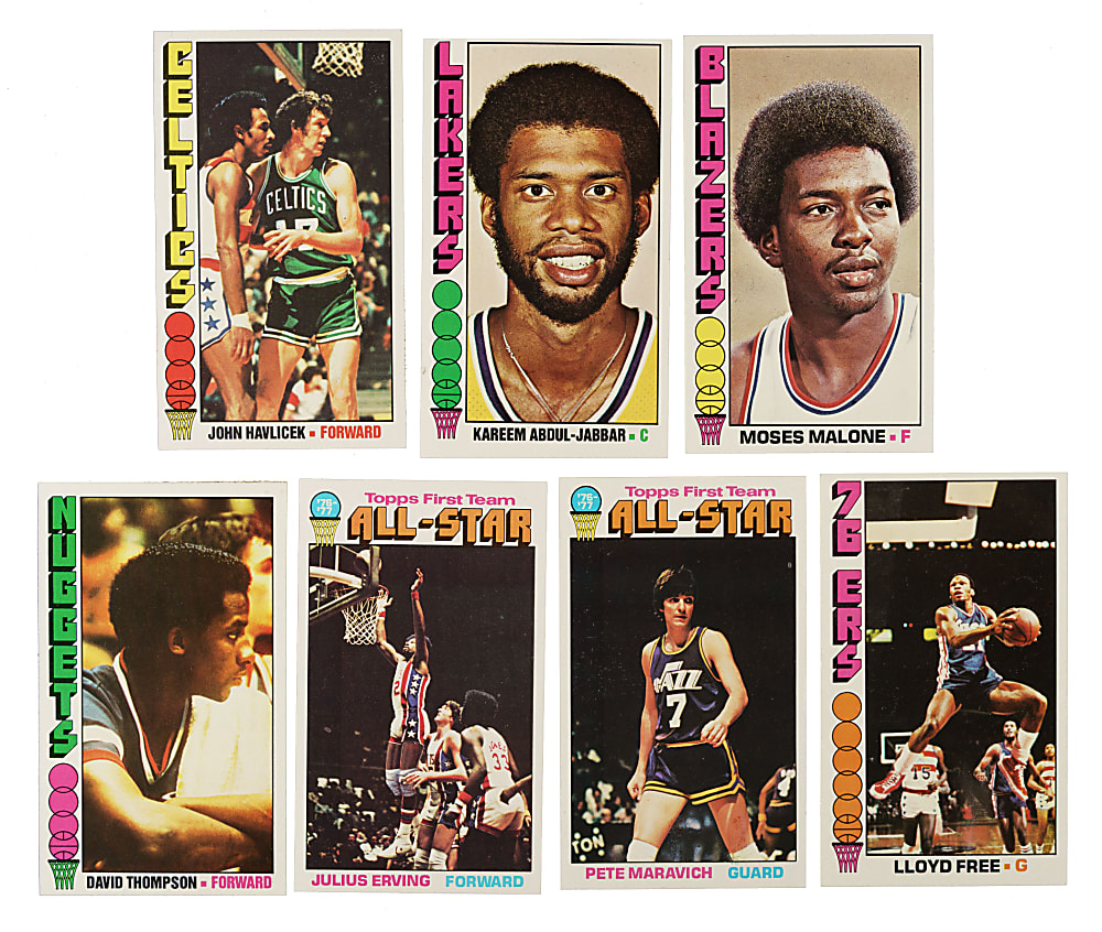 High-Grade 1976-1977 Topps Basketball Complete Set (144)
