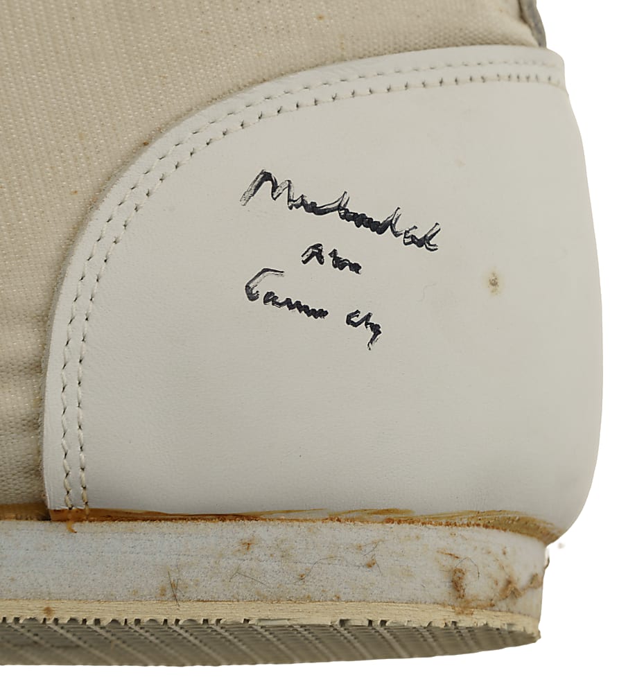 Muhammad Ali "AKA Cassius Clay" Twice-Signed Boot - JSA