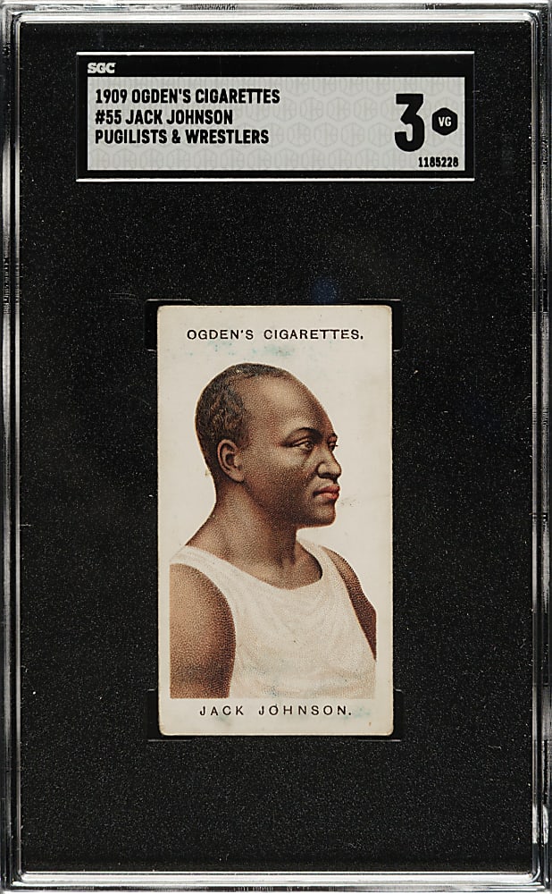 1909 Ogden's Ltd. "Pugilists & Wrestlers" #55 Jack Johnson SGC VG 3