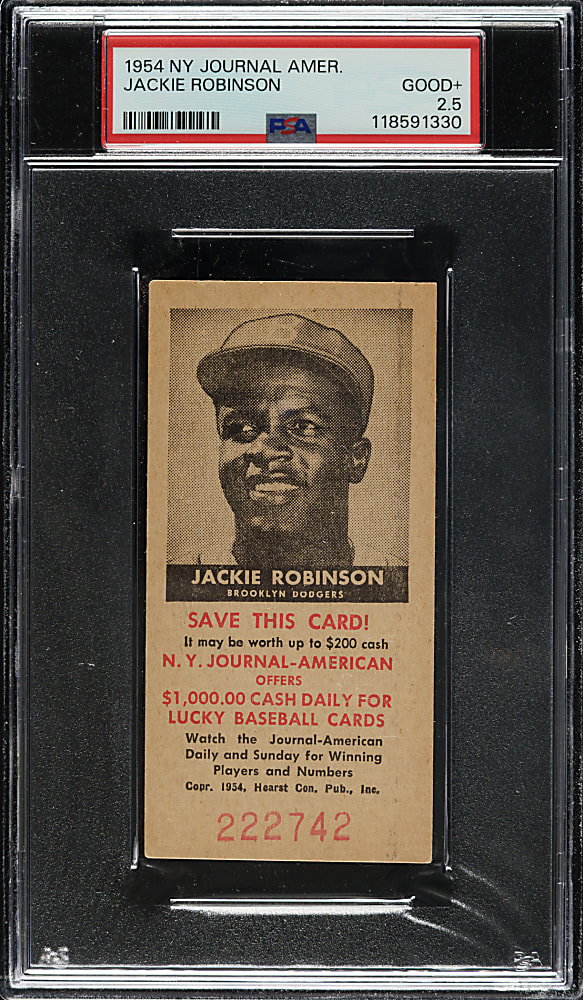 1954 N. Y. Journal American Jackie Robinson PSA GOOD+ 2.5